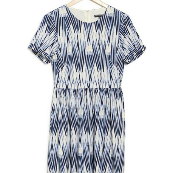 Maggy London Womans Blue Champaine Dress Fit Flare Pockets A-Line Short … - Picture 3 of 10